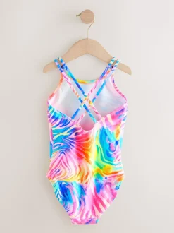 Zèbre arc-en-ciel - Maillot de bain à double bretelle (3-16yrs)