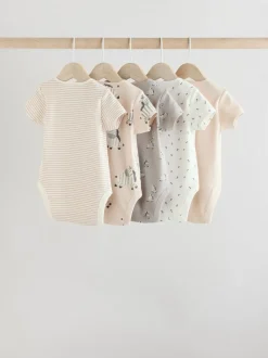 Zèbre gris - Lot de bodys à manches courtes pour bébé 100% coton 5