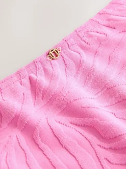 Zèbre rose texturé - Bas de bikini